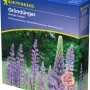 Kiepenkerl Gründünger Düngelupine 1 kg Packung mit blühenden Lupinen.