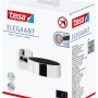 Verpackung des Tesa Elegaant Fönhalters in Chromoptik. Bad-Accessoire zur Wandmontage ohne Bohren.