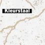Muster der goldenen Vliestapete Kintsugi von Superfresco Easy mit Rissen auf hellem Grund.