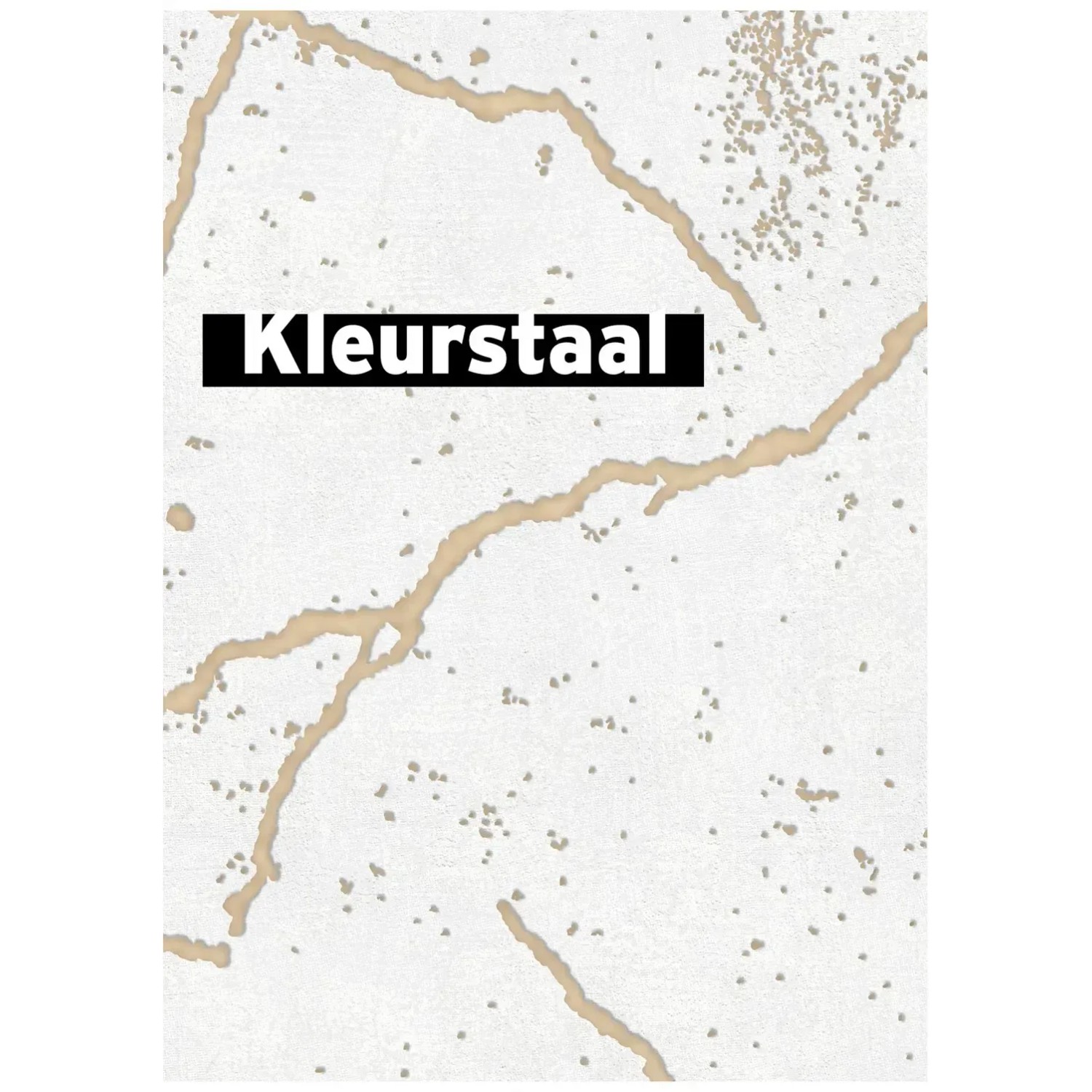 Muster der goldenen Vliestapete Kintsugi von Superfresco Easy mit Rissen auf hellem Grund.