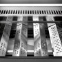 Innenansicht Jamestown Knox II Gasgrill mit Edelstahl-Brennerabdeckung und Warmhalterost.