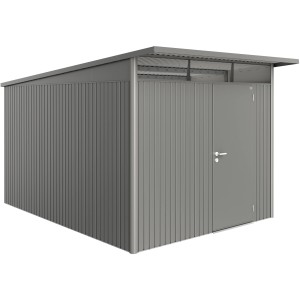 Biohort Metall-Gerätehaus AvantGarde Gr. A8 quarzgrau-metallic Standardtür