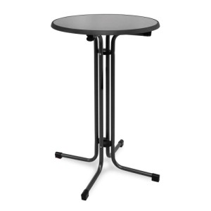 Beautissu Bellini Stehtisch, Ø70x110cm, schwarz, ideal für Indoor & Outdoor.