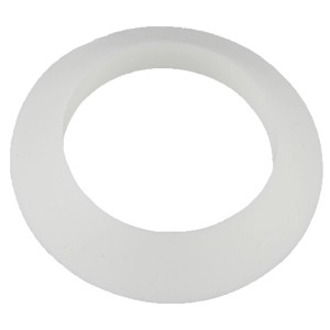 Weiße, konische Gummi Dichtung von Kirchhoff für 38 mm Ventilkelch.