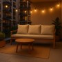 Beiges Setgarden Bankkissen-Set für 2-Sitzer Gartenbank (110x50+2x50x56cm).