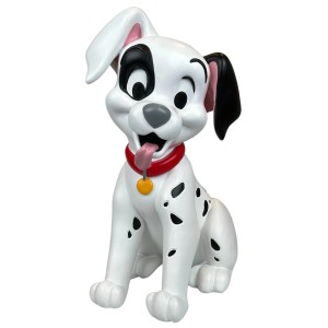 Disney Dalmatiner Gartenfigur, 40 cm, weiß-schwarz, Dekoration für Garten und Terrasse.