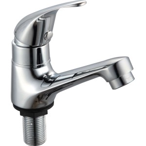 Kaltwasser-Standventil Secchia Chrom für Waschbecken im Gäste-WC.