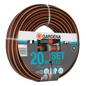 Comfort Flex Schlauch 13 mm (1/2") 20 m mit Systemteilen und Spritze