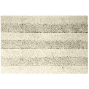 Spirella Elements Badteppich in Natur mit Streifen, 55x65 cm, aus Baumwolle.