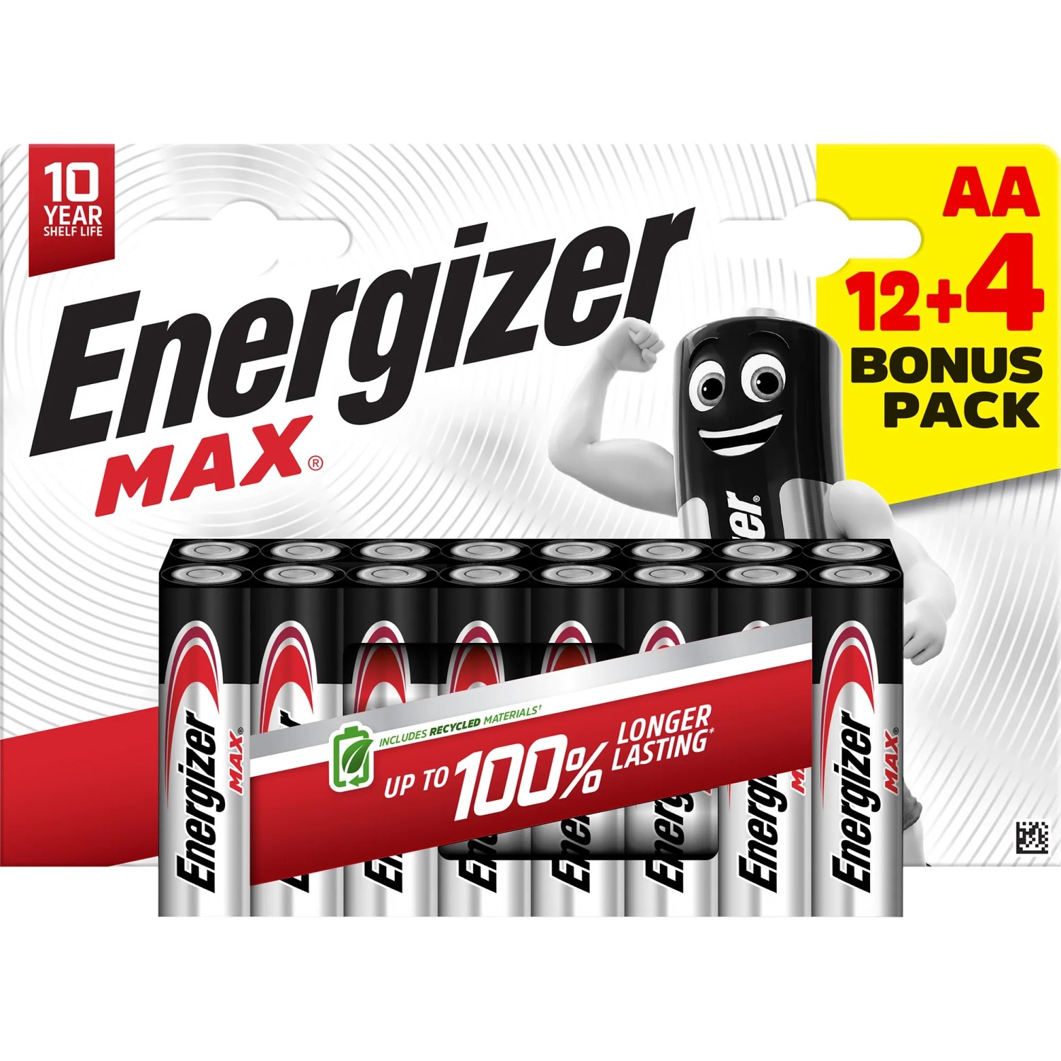 Energizer Alkaline AA Batterien, 16er Pack. Langlebige Mignon Batterien für Geräte des täglichen Gebrauchs.