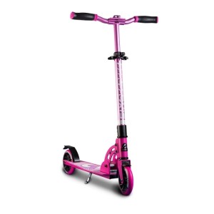 Pinker Six Degrees Aluminium Scooter Junior mit 145 mm Rollen, Klappmechanismus und Ständer. Höhenverstellbar, GS-geprüft.