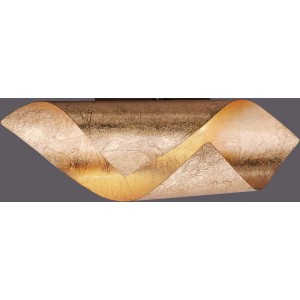 Goldene LED-Wandleuchte Nevis von Paul Neuhaus, moderne Deckenleuchte aus Stahl.