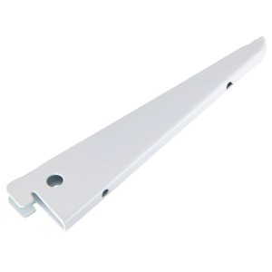 Weißer U-Träger (17 cm) aus Stahl für Regalböden und Möbelbau, belastbar bis 50 kg.