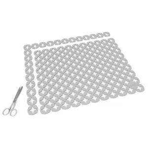 Rotho Spülbeckenmatte Basic, 27x31 cm, Cool Grey, schützt Spüle und Geschirr vor Kratzern.