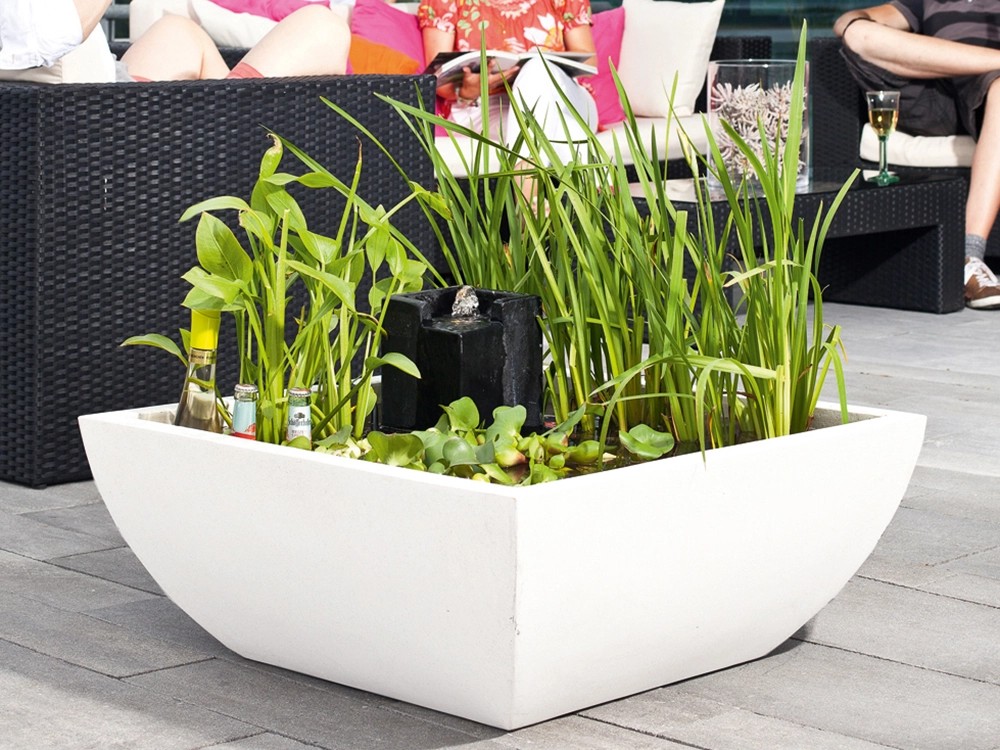Heissner Wassergarten KomplettSet Terrazzo Weiß kaufen bei OBI