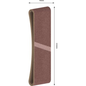 Bosch Schleifband Pro, 75x533mm, Korn 120, 3er-Set für Bandschleifer.
