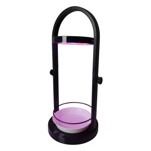 Näve LED-Tischleuchte Pflanzen, 53,5 cm, schwarzer Metallrahmen, Pflanzenlicht