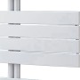 Weißer Ximax Badheizkörper P2-Open, 745x500 mm, 372 Watt, mit horizontalen Paneelen.