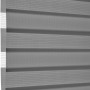 Gardinia Doppelrollo EasyFix, 75x150 cm, anthrazit. Rollo mit transparenten und blickdichten Streifen.