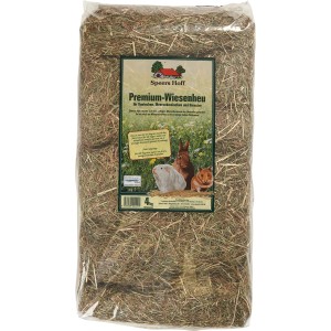 Speers Hoff Premium Heu, 4 kg Nagerfutter im transparenten Sack.