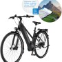 Schwarzes Fischer E-Bike Viator 6.0i mit Trapezrahmen und Brose Mittelmotor.