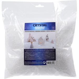 Deko Kunstschnee Kristall, 3 Liter, für winterliche Weihnachtsdekorationen.