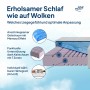 Querschnitt der AM Qualitätsmatratze 90x200 mit 7 Zonen und Gelschaumauflage.