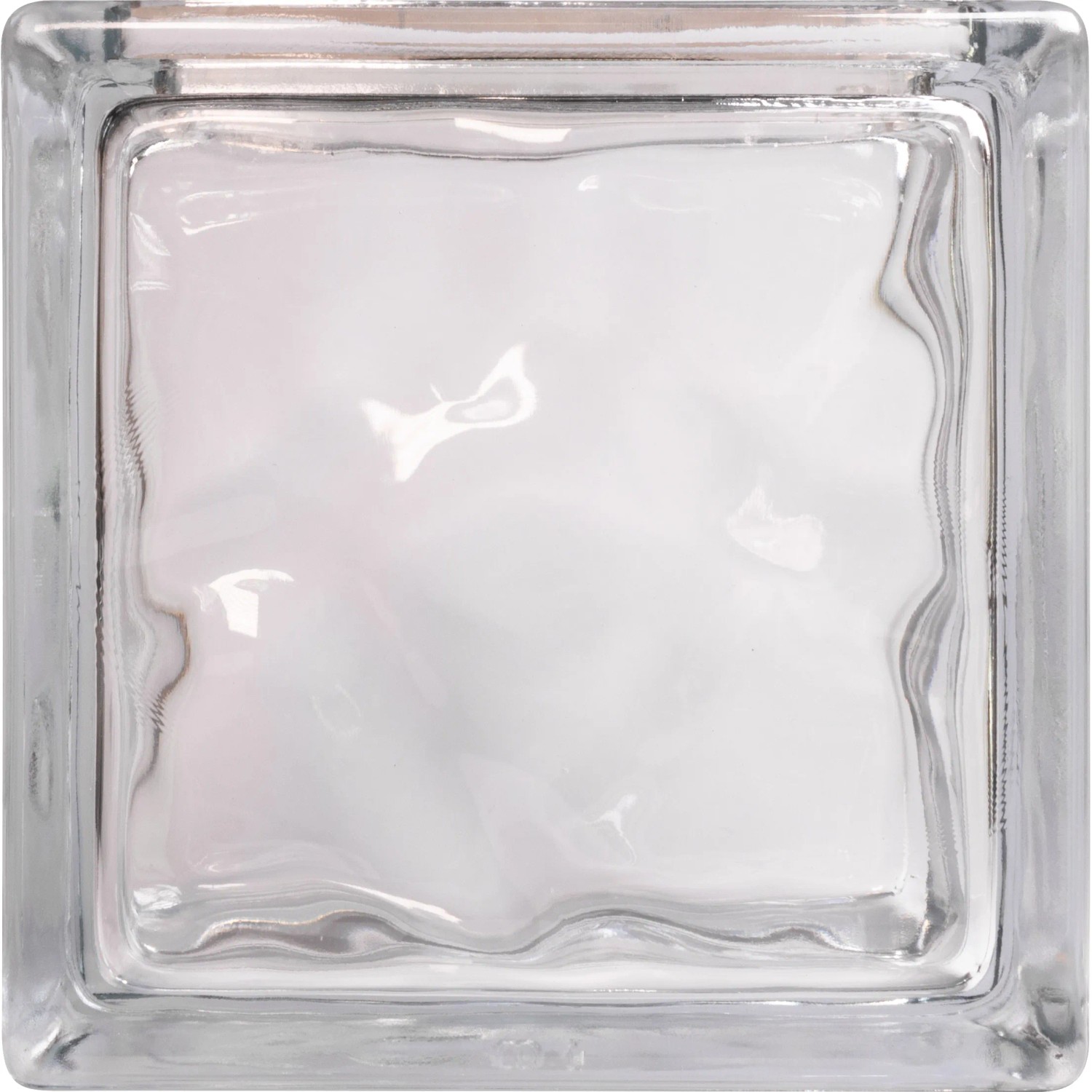 Fuchs Deko Glasstein Wolke, 14,5x14,5x8cm, klar. Dekorativer Glasbaustein für kreative Deko-Ideen.