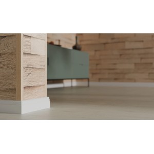 Egger Sockelleiste Hamburger Geschwungen 7 cm x 240 cm Weiß