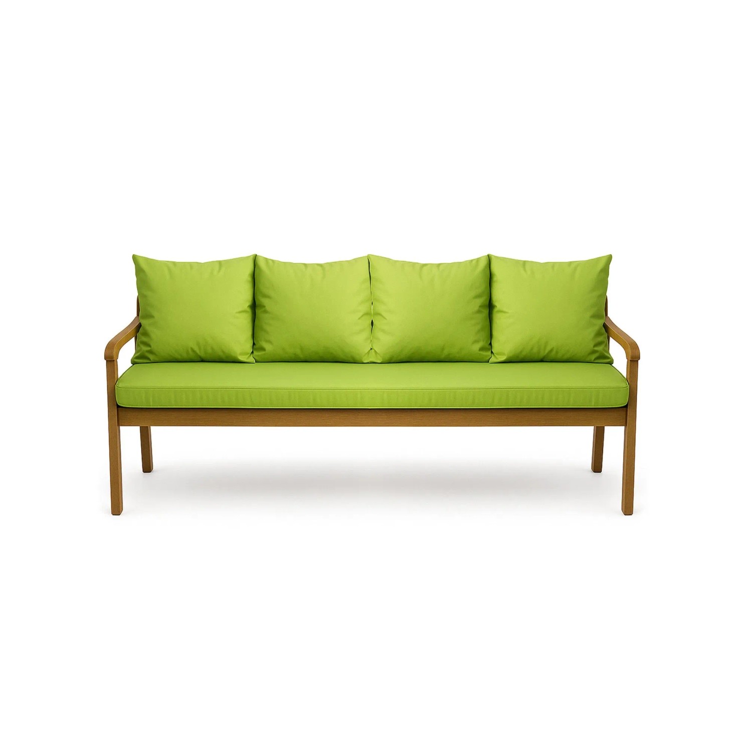 Setgarden Bankkissen-Set, Lemon: Sitzkissen und 4 Rückenkissen für 3-Sitzer Gartenbank.