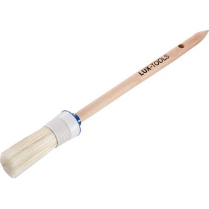 LUX Ringpinsel Lack Gr. 4 mit Holzgriff und hellem Borstenkopf für Lackierarbeiten.