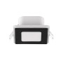 Schwarzer, eckiger Trio LED Einbaustrahler Nimbus, 8,5x8,5cm. Moderner Deckenspot für Innenräume.