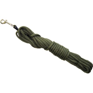 Olive Heim Hunde-Feldleine, 10 m lang, 6 mm Durchmesser. Runde Polypropylen Leine mit Karabiner.