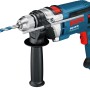 Bosch Professional GSB 16 RE Schlagbohrmaschine (750 W) mit Bohrer und Zusatzhandgriff im Koffer.