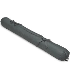 Beautissu Viento Zugluftstopper, 100cm, anthrazit, mit Befestigungsbändern und Trageschlaufe.