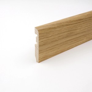 Sockelleiste Clipfix B, Eiche hell furniert, 2500mm lang. Holzleiste für den Bodenabschluss.
