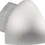 Ecke Viertelkreis-Abschlussprofil, Alu eloxiert, Silber glänzend, 10 mm, 2 Stück