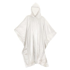 Transparenter Gebol Poncho Universal in Einheitsgröße für Arbeitskleidung und Outdoor-Aktivitäten.