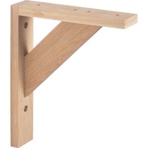 Holzkonsole aus Eiche, 19,5x16,5 cm, für Regale & Regalböden.