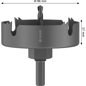 Bosch Lochsäge Wood and Drywall mit Aufsteckhalter Ø 86 mm x 27 mm Grau