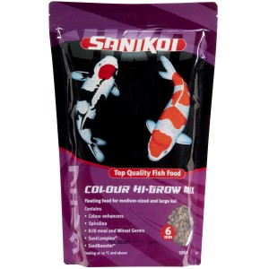 Velda SaniKoi Colour Hi-Grow Fischfutter, 6mm Pellets im 3L Sack für Koi und Teichfische.