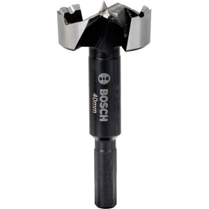 Bosch Forstnerbohrer, 40 mm Durchmesser, für präzise Holzarbeiten.