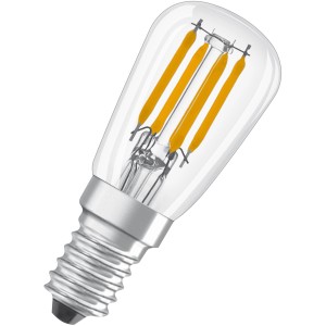 Osram LED-Lampe E14, klare T-Form, 2,8W, Tageslicht, 250 lm, 6,3x2,6 cm (H x Ø).