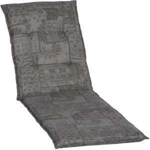Beo Liegenauflage Boa Vista mit Ornamentmuster in Grau für komfortable Gartenliegen.