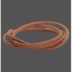 Rostfarbenes 3-adriges Textilkabel als Meterware für Lampen.