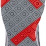 Sohle des Kübler Pulse Sneaker S1P, Größe 47, weiß/anthrazit, Arbeitsschuh mit grau-rotem Profil.