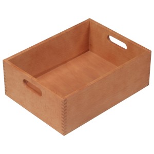 Lackierte Kesper Allzweckkiste aus Buchenholz, 16,8 l, mit Tragegriffen. Ideal zur Aufbewahrung.