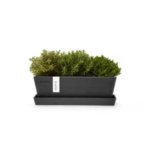 Ecopots Pflanztopf Bruges Mini Dunkelgrau 25 cm x 9 cm x 8,4 cm