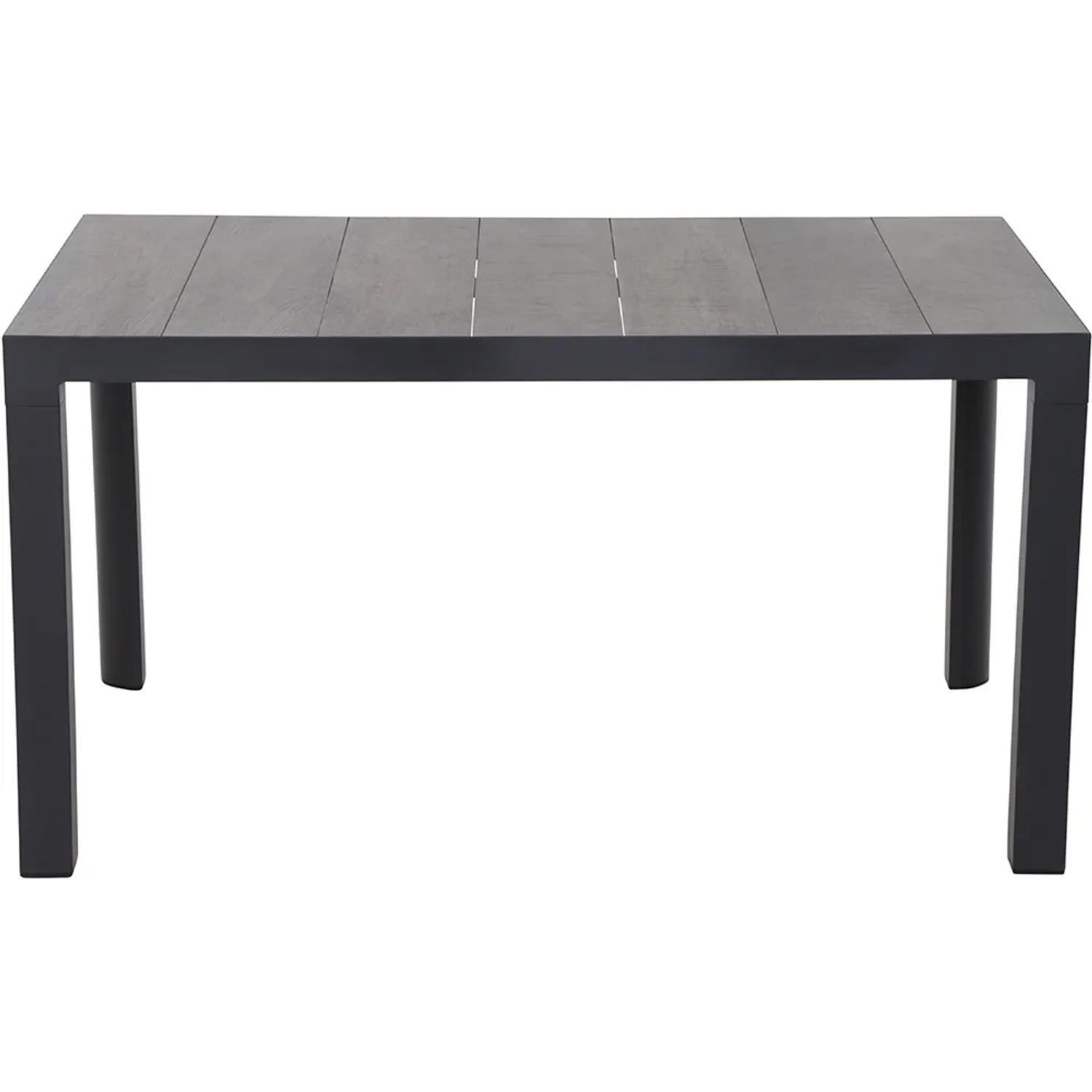 Rechteckiger, grau gewaschener Siena Garden Gartentisch aus Aluminium und Keramik, 90x160,5 cm.