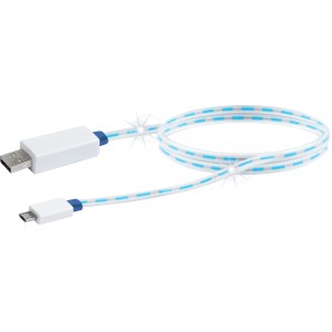 Leuchtendes, weißes Micro USB Lade- und Sync-Kabel (0,8 m) für Computer & Multimedia Zubehör.